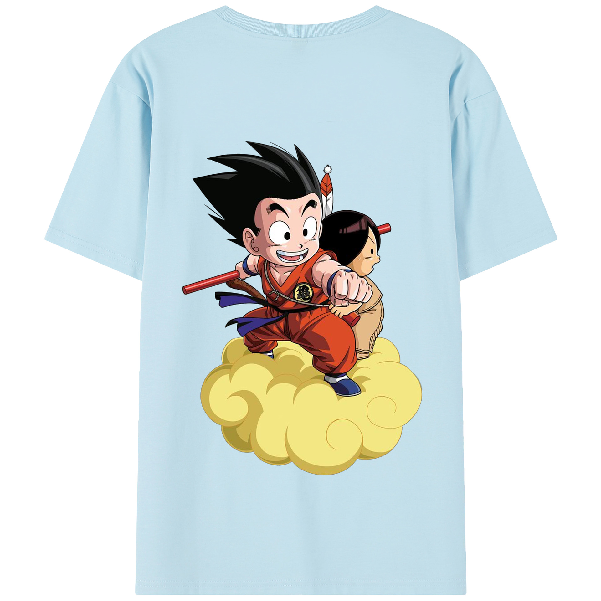 （画像用） ドラゴンボール 孫悟空（そん ごくう）Son Goku カカロット DRAGON BALL Kakarotto 綿100％半袖Tシャツ（背面プリント）